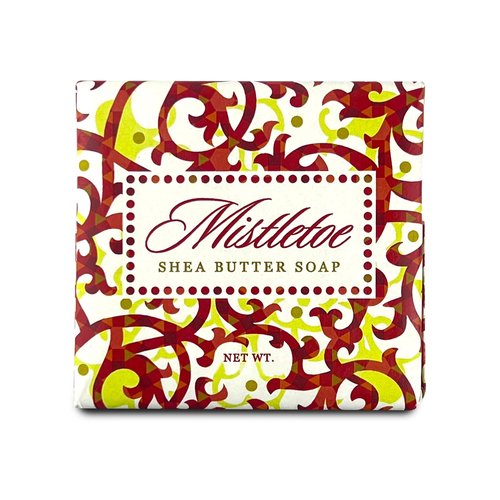 Greenwich Bay Mini Botanical Soap Bars – 12 Pack 1.9 oz Each – Individually Wrapped Guest Soaps for Airbnb, Spa, Travel, Bath – Travel Size Bar Soap Set, Mistletoe