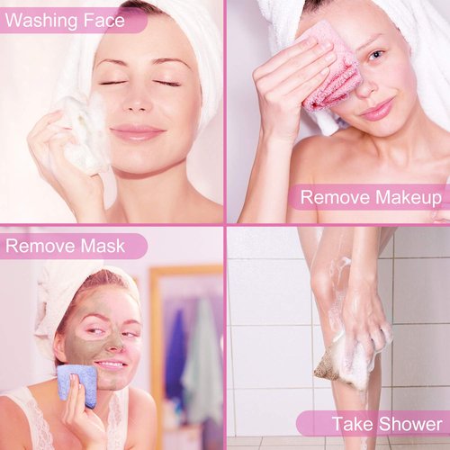 Syhood 6 Pieces Face Wash Cloth 12 x 12 in Makeup Remover Cloths Towel Coral Velvet Facial Microfiber Fabric Soft Fast Drying Facial Cleansing Towel for Face