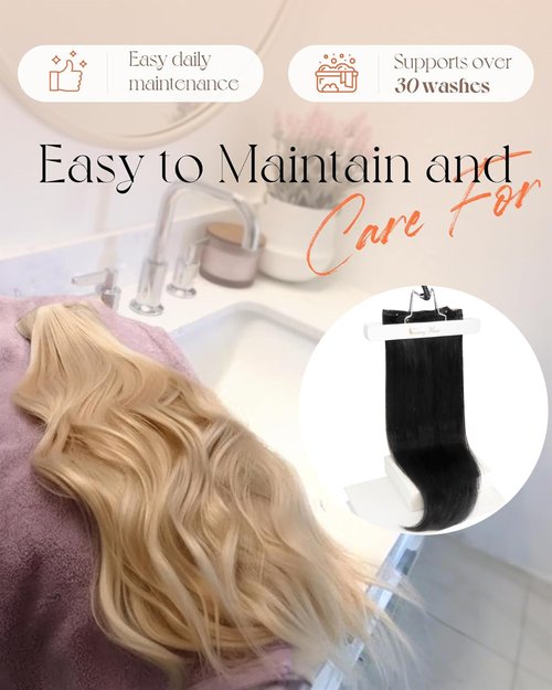 Sunny Hair Clip in Hair Extensions Straight Human Hair Clip in Extensions Remy Clip in Hair Extensions Real Human Hair Extensions Clip ins Natural Black for Women 12inch