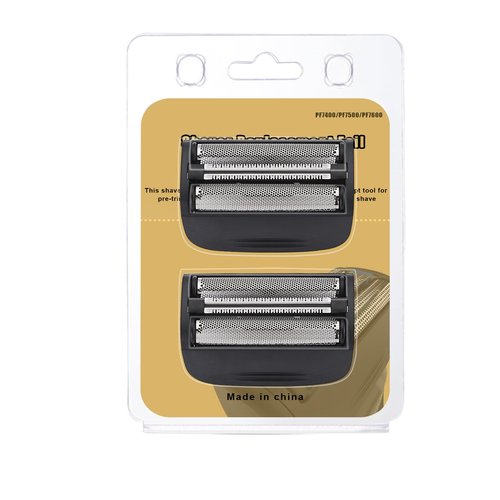 Replacement Head and Cutter Assembly Compatible with Remington PF7400, PF7500, and PF7600 Foil Shavers，2 PACK（BLACK）