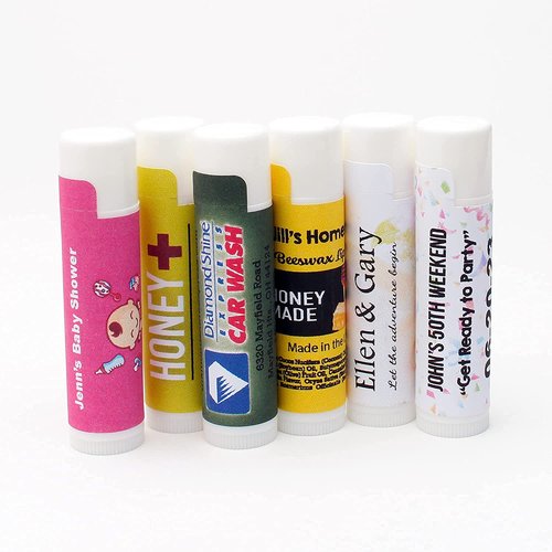Beekeeper Made Natural Cherry Lip Balm Bulk, Unlabeled Filled, 100 Pack | Add Your Own Labels