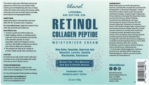 Ebanel Bundle of 2.5% Retinol Moisturizer and Serum