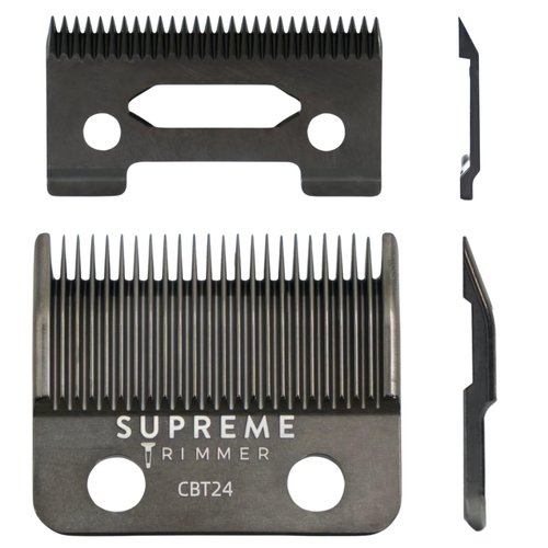 Supreme Trimmer DLC Coated Steel Replacement Blade CBT24 | Taper Blade for Darkstar72 & Most Hair Clippers | Black