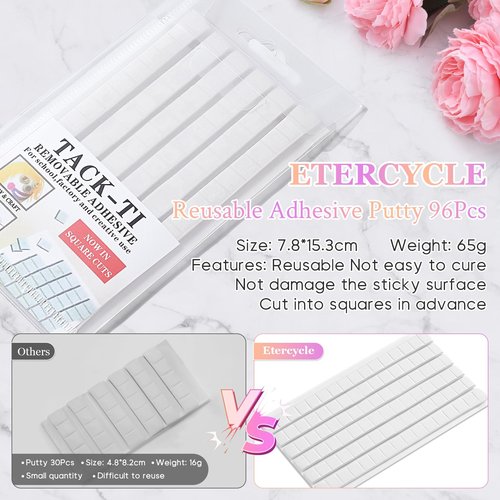 Etercycle Nail Stand, 2 Set Nail Holder For Painting Nails, Magnetic Press On Nail Kit Nail Tech Must Haves Practice Acrylic Nail Art Tools for Home DIY Salon Nails Display with 96 Pcs Sticky Putty