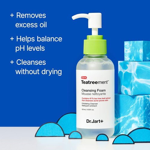 Dr.Jart+ Teatreement Cleansing Foam Korean Face Wash for Oily Skin | Korean Skin Care, 4.05 Fl Oz