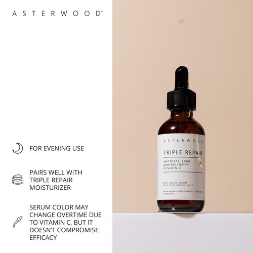 Asterwood Triple Repair Matrixyl 3000 1 oz + Argireline Peptide Serum 1 oz
