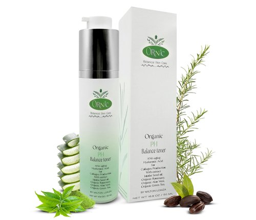 Ornic Botanical Skin Care - Organic Facial Toner with Hyaluronic Acid, Collagen, Rosemary & Aloe Vera - Natural Face Care for Hydration & Balance - Vegan & Cruelty-Free - 1.69 oz (50 ml)