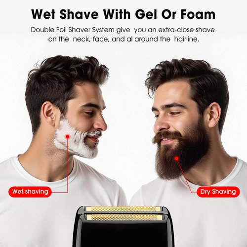 FX3 Shaver Replacement Head Compatible with BaByliss Pro FX3 Foil Shaver, Hypoallergenic Gold Foil, Black