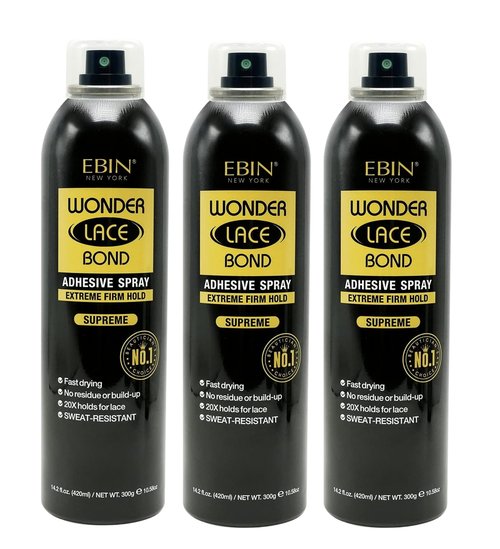 Wonder Lace Bond Wig Adhesive, Latex Free and Waterproof - 1.18oz (Supreme, 420 ml (Pack of 3))