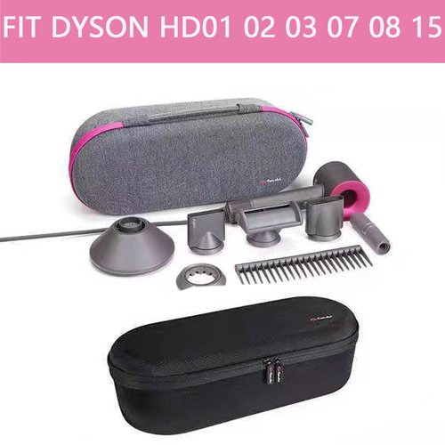 SANXIULY Travel Carrying Case for Dyson Supersonic Hair Dryer Compatible with Dyson HD15 HD08 HD07 HD03 HD01 Grey