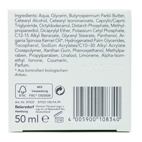 Florena Nachtpflege mit Sheabutter & Arganöl Vegan, 1er Pack, (1 x 50 ml)