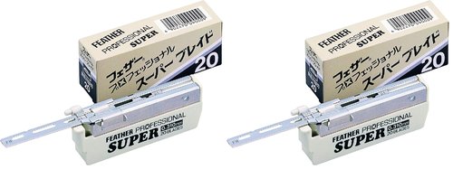 Feather Artist Club ProSuper Razor Blades 20 Count (Pack of 2)