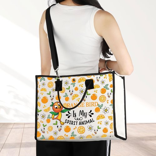 JNIAP Sunshine Bird Cosmetic Makeup Bag Bird Lover Gifts Sunshine Bird Zipper Pouch Sunshine Bird Merchandise (Orang tote)