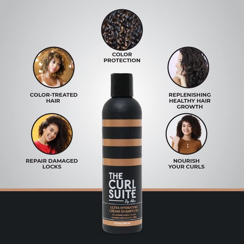 The Curl Suite Shampoo+ Conditioner Bundle -Paraben & Sulfate Free Shampoo & Conditioner for Women, Men, & Kids