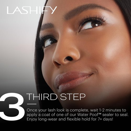 Lashify Water Poof Sealer to Remove Stickiness, Repel Water & Improve Longevity for DIY Lash Extensions, Black