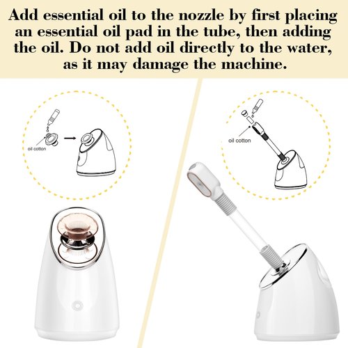 Pjordo Facial Steamer Spa Kit, Nano Ionic Face Steamer for Deep Cleaning Unclogs Pores, Warm Mist Humidifier Steamer for Face Home Sauna SPA, Self Care Gifts for Women