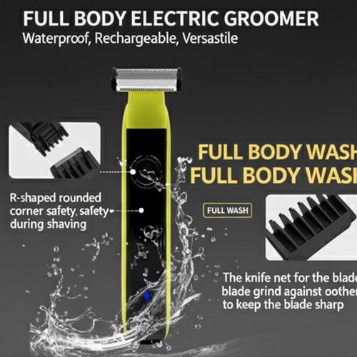 2025Beard & Body Hair Trimmer for Men [All-in-One] USB-C Fast Charging, Adjustable Comb,Groin & Ball Hair Painless Electric Shaver, Travel Razors, Dry Cordless Foil Shavers Low Noise