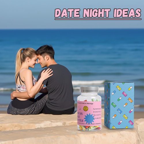 HSXIANG Date Ideas Message in a Bottle,Date Night Ideas,Valentine's Day Gift Birthday Gift for Boyfriend Girlfriend,Bridal Shower Gifts for Newlyweds Bride and Wedding Ideas.