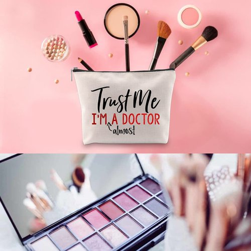 Generic WCGXKO Future Doctor Gift MD Gift Trust Me I’m Almost A Doctor Zipper Pouch Makeup Bag for Doctor Graduation (Almost A Doctor)