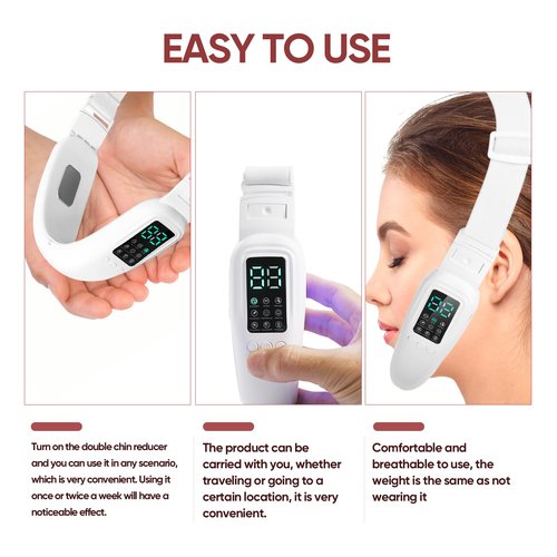 Ceymodir Intelligent Electric Double Chin and V-Shaped Face Machine with 8 Modes & 15 Adjustable Intensities - Women's V-Face Machine
