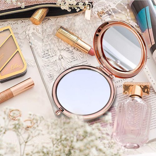 30th Birthday Gift for Women Stainless Steel Portable Compact Makeup Mirror with Gift Box Behind You All Your Memories Unique Gifts Ideas Engraved Compact Cosmetic Mirror for Friend Coworker Rose Gold