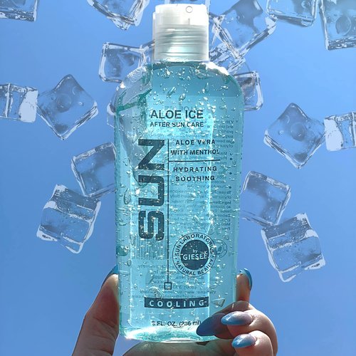 Sun Laboratories Aloe Ice Gel 3-Pack 8 fl. oz. Bottles - Organic Aloe Vera Gel - Pure and Natural After Sun Care, Sunburn Relief, Soothing Sun Cream - Aloe Vera for Burns