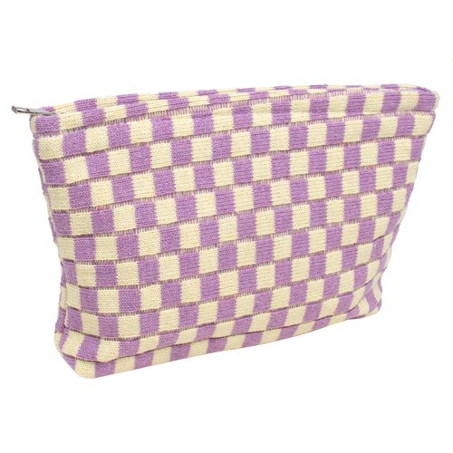 Makeup Bag Cosmetic Bag for Women,Makeup Bags for Purse Zipper Cosmetic Pouch Large Travel Canvas Make Up Organizer for Women and Ladies Purse(Dream Purple2)