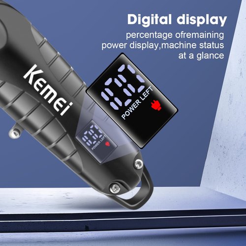 KEMEI Professional Hair Clipper for Men,Cordless Rechargeable Hair Clipper, Clipper and Trimmer for Hair Cutting, Haircut Clipper, Gift for Men