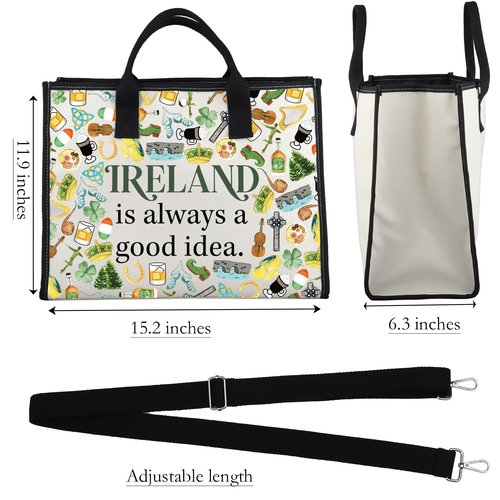 WCGXKO Ireland Trip Gift Ireland Lover Gift Merch Zipper Pouch Makeup Bag LT