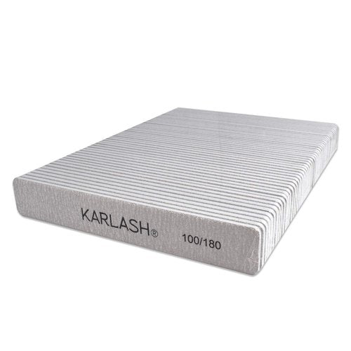 Karlash Professional Double Sided Emery Board Jumbo Zebra Nail File 100/180 50pc