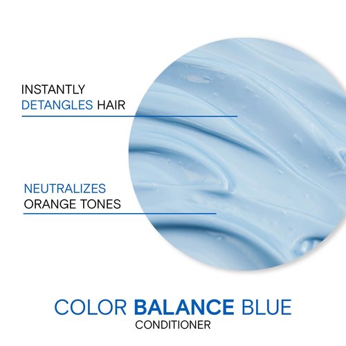 Joico Color Balance Blue Shampoo and Conditioner | For Lightened Brown Hair | Eliminate Brassy Orange Tones | Boost Color Vibrancy & Shine | Protect Against Harmful UV Radiation | With Rosehip Oil