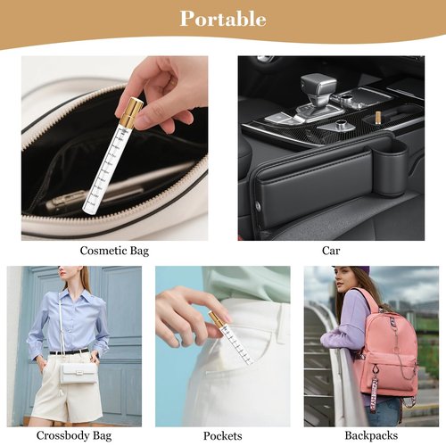 Beomeen 36Pcs 10ML Clear Glass Perfume Travel Refillable Spray Bottles, Mini Perfume Bottle Empty, Portable Cologne Atomizer Sprayer Travel Size Containers Refill Bottles Kit for Toiletries Dispenser