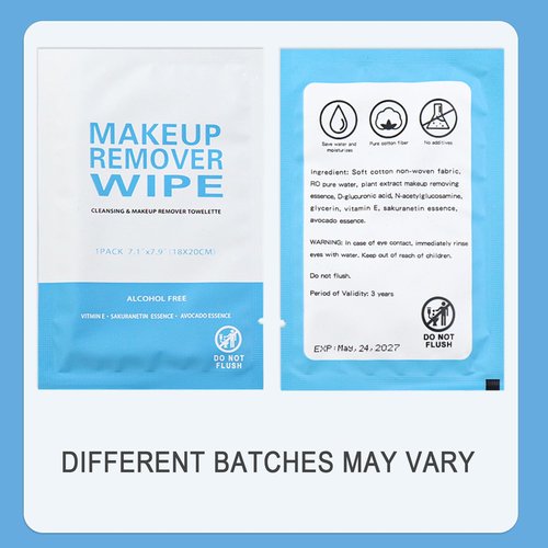 Makeup Remover Wet Wipes Individually Wrapped, 200 Pack Individual Wet Wipes, Clean Face Quickly, Wet Wipes Bulk for Makeup, Perfect for Travel, Hotel, Large Parties