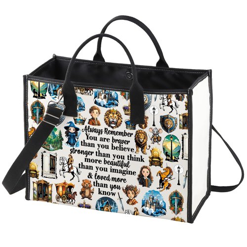 WZMPA Fantasy Realm Makeup Bag Mystic Realm Fans Gift You Are Braver Stronger Beautiful Than You Know Enchanted Land Zipper Bag (Always Realm BG)