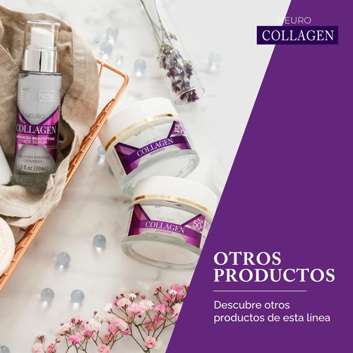 Bielenda Neuro Collagen 3 Peptide Ceramides. Advanced Beautifying Face Serum: Day/Night 1fl oz.