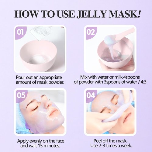 Fokiabin Jelly Mask For Facials Professional Esthemax Face Mask Kit Moisturizing Hydrating Wrinkles - 9 Flavors Hydrating & Brightening For Wrinkles 35 Fl Oz Gift Box