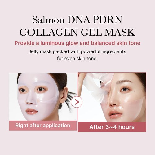 medicube Salmon DNA PDRN Duo for Beginner: Salmon DNA PDRN pink collagen jelly gel mask (4ea) and Salmon DNA PDRN Pink Peptide Serum, Pink glow serum | Holiday Stocking Stuffers