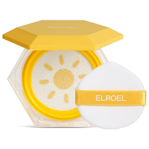 ELROEL Pang Pang Big Sun Cushion Plus - Broad Spectrum SPF50+ PA++++ Korean Sunscreen Cushion for Face & Body - Hypoallergenic & Lightweight Sun Cream, No White Cast (0.88 oz)