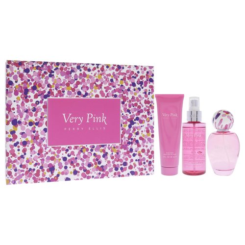 Perry Ellis Very Pink by Perry Ellis for Women - 3 Pc Gift Set 3.4oz EDP Spray, 3oz Body Lotion, 4oz Body Mist