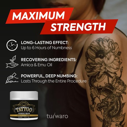 tuiwaro Numbing Cream Aftercare Balm kit : Maximum Strength Numbing Cream with Aftercare Butter – Long Lasting & Fast-Absorbing