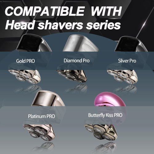 OXSITO 2Pack Pro 4 Shaver Replacement Heads for Gold PRO, Silver PRO, Platinum PRO, Butterfly Kiss PRO Head Shavers, Floating 4 Heads for a Fast, Close and Smooth Shave.