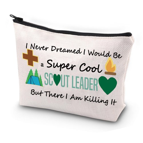 JYTAPP Scout Novelty Makeup Bag Troop Leader Gift I Never Dreamed I'd Grow Up To Be a Scout Leader Cosmetic Pouch