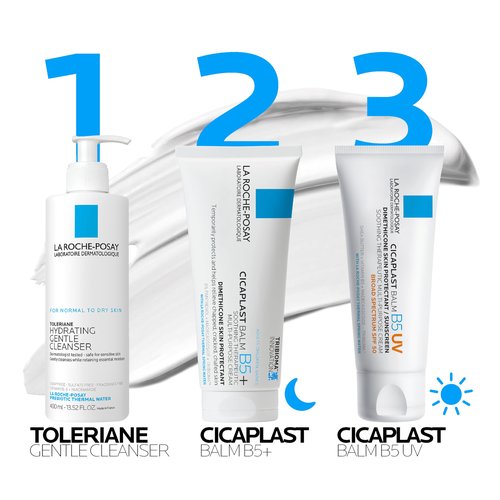 La Roche-Posay Cicaplast Balm B5+, Madecassoside + Shea Butter + Vitamin B5 Panthenol, Healing Ointment & Therapeutic Multi Purpose Calming Cream for Dry & Irritated Skin, Paraben Free, 100ml