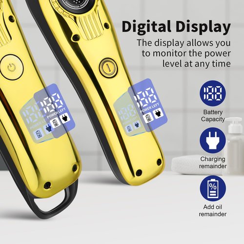 HIENA PRO Professional Hair Clippers Set for Men, Rechargeable Cordless Hair Cutting Clippers, Clipper Set and Trimmer Kit for Hair Cutting, Haircut Clippers, Gifts for Men