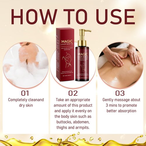 Trihood Body Firming Oil – Nourishing & Hydrating Dry Oil with Vitamin E & Natural Oils, Fast-Absorbing Serum for Crepe Skin, Helps Improve Elasticity & Smooth Skin Appearance, Full Body Care, 120ML
