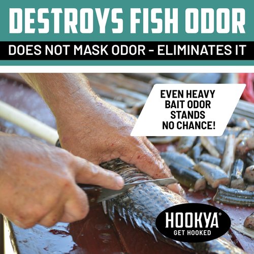Hook Ya Angler Fishy Hands Deodorizer -Gifts for Men - Gifts for Fishermen- Gifts for Mechanics- Gifts for Gardenrs -Cleaner & Degreaser 6oz- 2 Pack 12oz Total