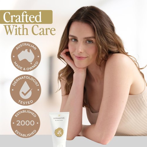 Dermavive Sensitive Skin Care Bundle – Hydrating Facial Cleanser 120ml + Oatmeal Body Hydrator 120ml + Dry Skin Crème 100g | For Dry, Flaky, Itchy & Sensitive Skin | With Colloidal Oatmeal & Vitamin E