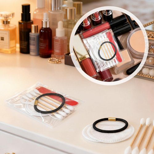 Bulk Hotel Vanity Kit Individually Wrapped Vanity Kit Travel,Hotel Hospitality Supplies,Hygiene Products Include Disposable Cotton Pads,Cotton Swabs,Hair Tie,Nail File,Dental Floss（100）
