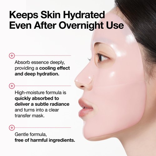 ANUA Peach 70 Niacin Brightening Collagen Mask, Overnight Face Mask for Glass Skin, Niacinamide, Collagen Facial Mask, Glow up with Hydration, Natural Color, Korean Skin Care (38g, 4ea)