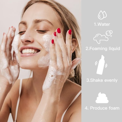 Owlyee 2oz Foam Bottle, Empty Travel Foaming Pump Dispenser for Hand Soap, Lash Cleanser, Shampoo (3PCS, Clear)